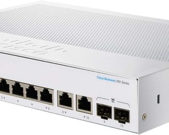 Cisco Business CBS250-8T-E-2G Smart Switch | 8 Port GE Ext PS | 2x1G Combo