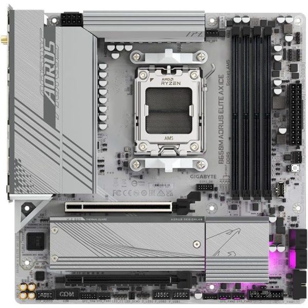 Gigabyte B650M AORUS ELITE AX ICE AMD Socket AM5 Motherboard